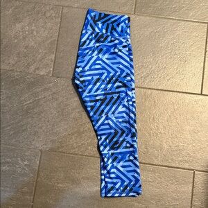 Champion Kids Leggings - Blue and Black Geometric